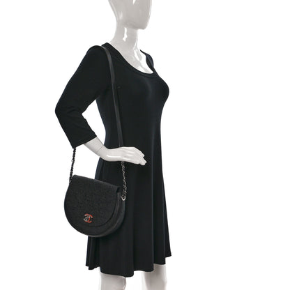 Chanel Caviar Perforated Messenger Bag Black 2 of 9