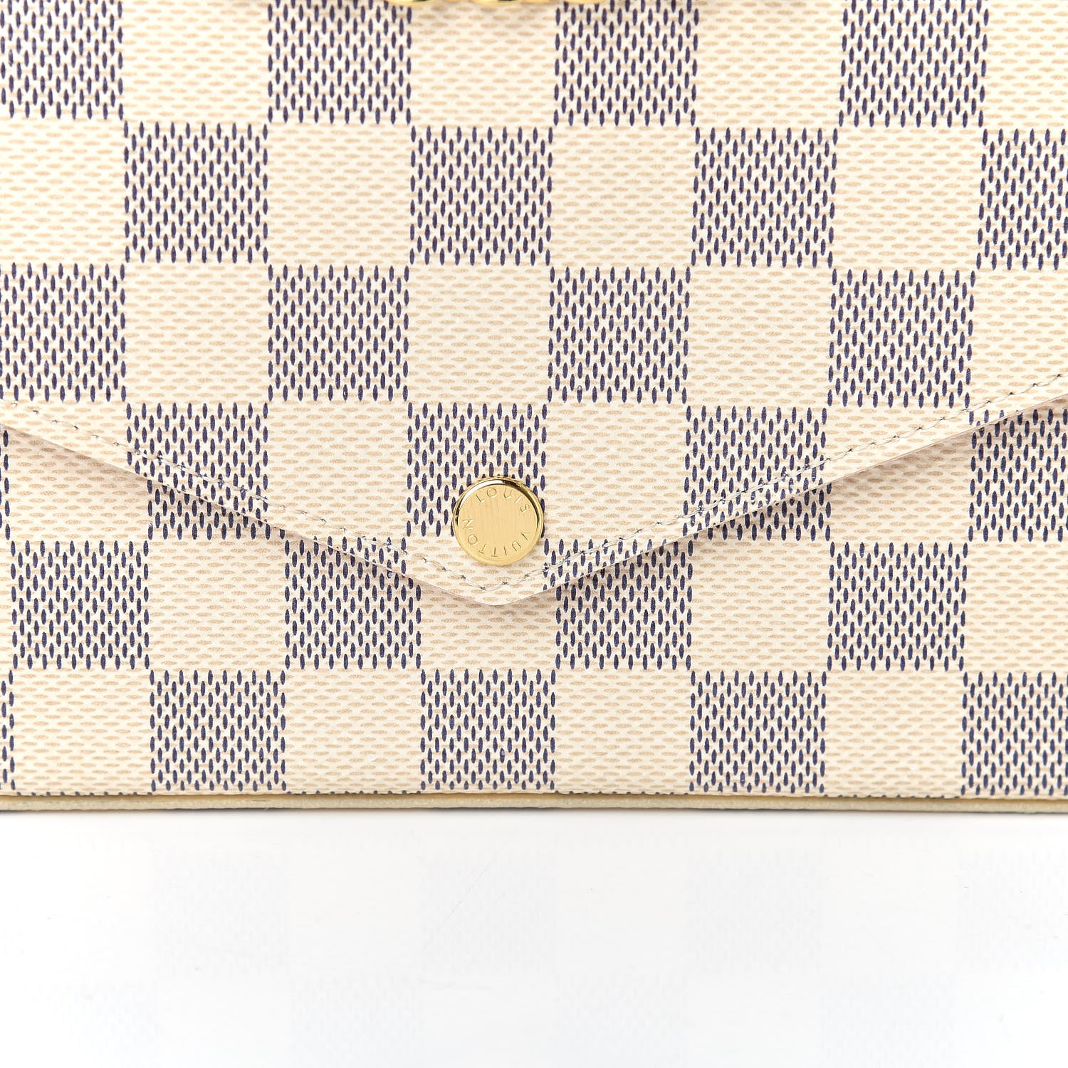 Louis Vuitton Damier Azur Pochette Felicie Chain Wallet Rose Ballerine 11 of 11