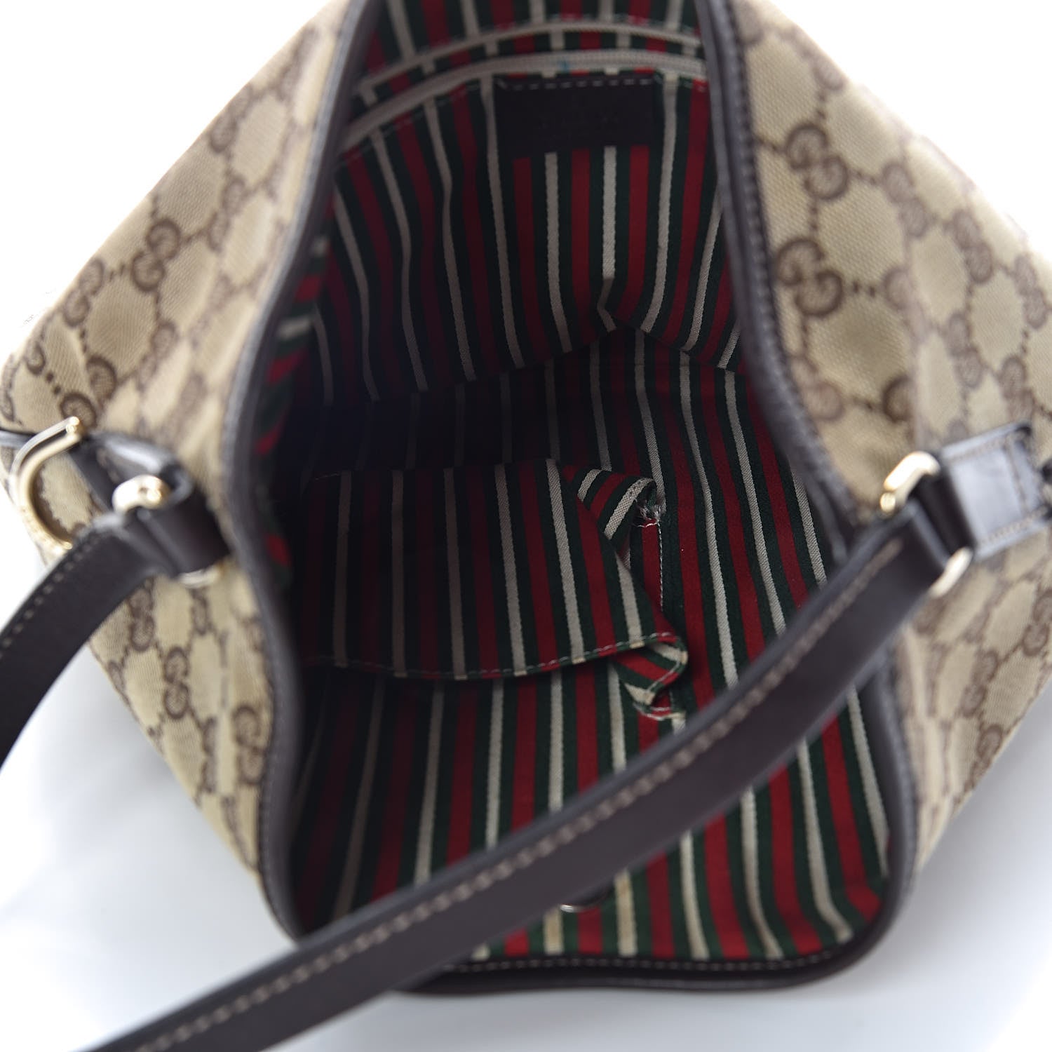 Gucci Monogram Medium New Britt Hobo Dark Brown 5 of 13