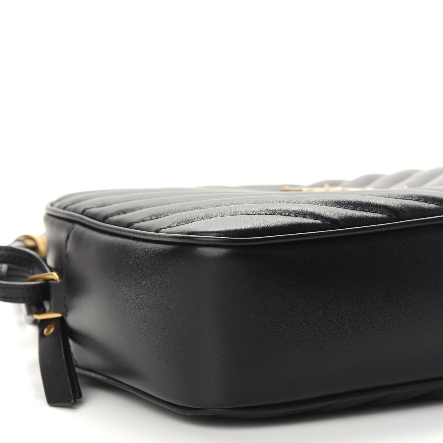 Calfskin Matelasse Monogram Lou Camera Bag Black