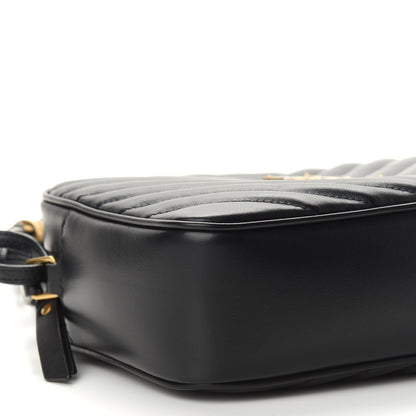 Saint Laurent Calfskin Matelasse Monogram Lou Camera Bag Black 8 of 9