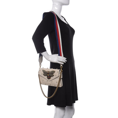 Gucci Nappa Pearl Studded Mini Queen Margaret Broadway Shoulder Bag Mystic White 2 of 10