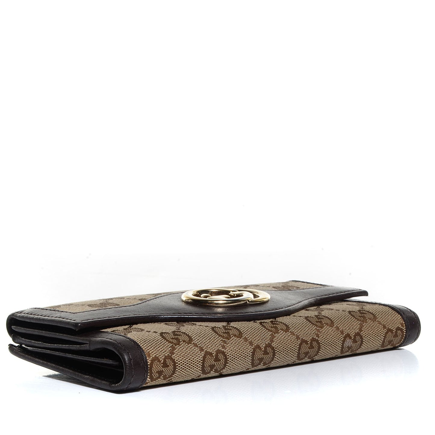 Monogram Margaux Calfskin Sukey Continental Organizer Wallet Beige Ebony Cocoa