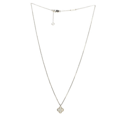 Van Cleef & Arpels 18K Yellow Gold Mother of Pearl Sweet Alhambra Pendant Necklace 3 of 8