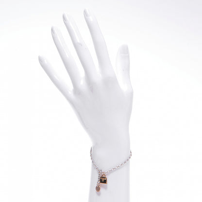 Hermes Sterling Silver Rose Gold Kelly Charm Bracelet 2 of 5