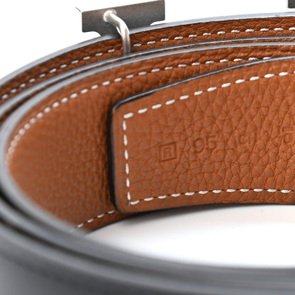 Hermes Box Togo 32mm H Belt 95 Black Gold 4 of 6