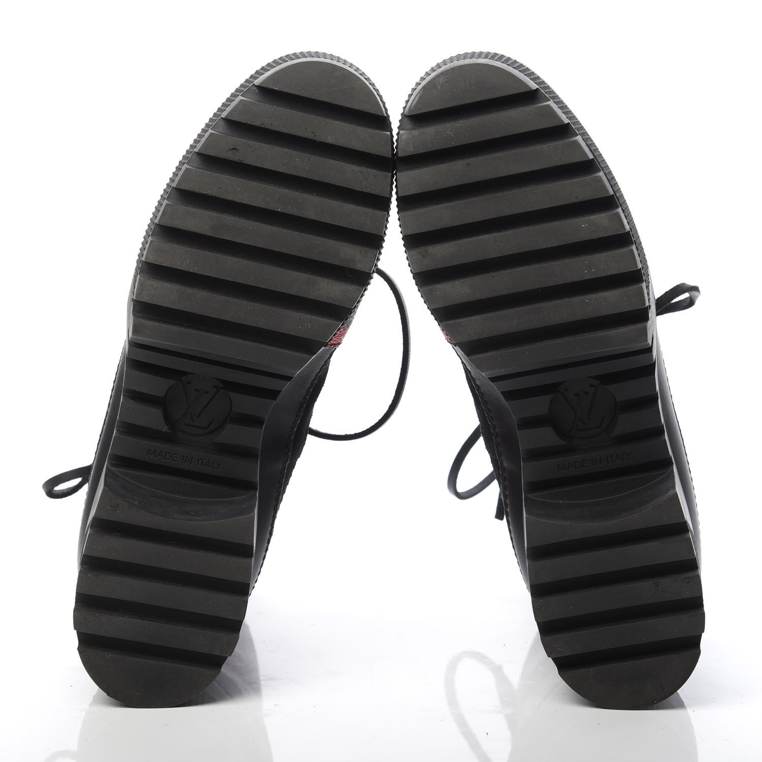 Louis Vuitton Suede Calfskin Damier Azur Overcloud Platform Desert Boots 36.5 Black 5 of 8