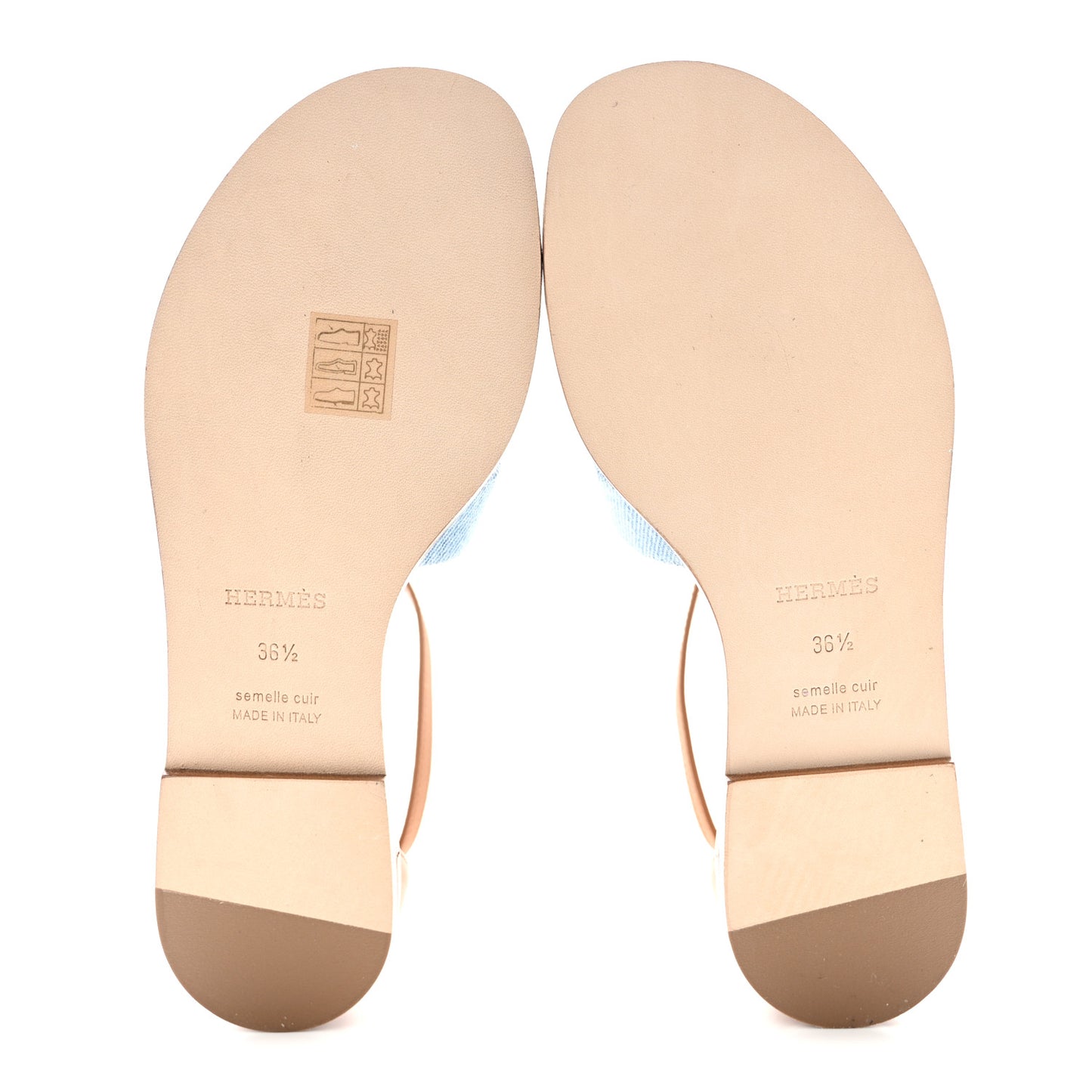 Denim Santorini Sandals 36.5 Bleu Clair