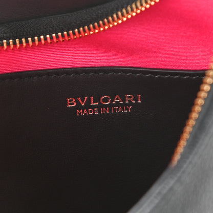 Bulgari Urban Grain Smooth Calfskin Serpenti Ellipse Shoulder Bag Black 6 of 9