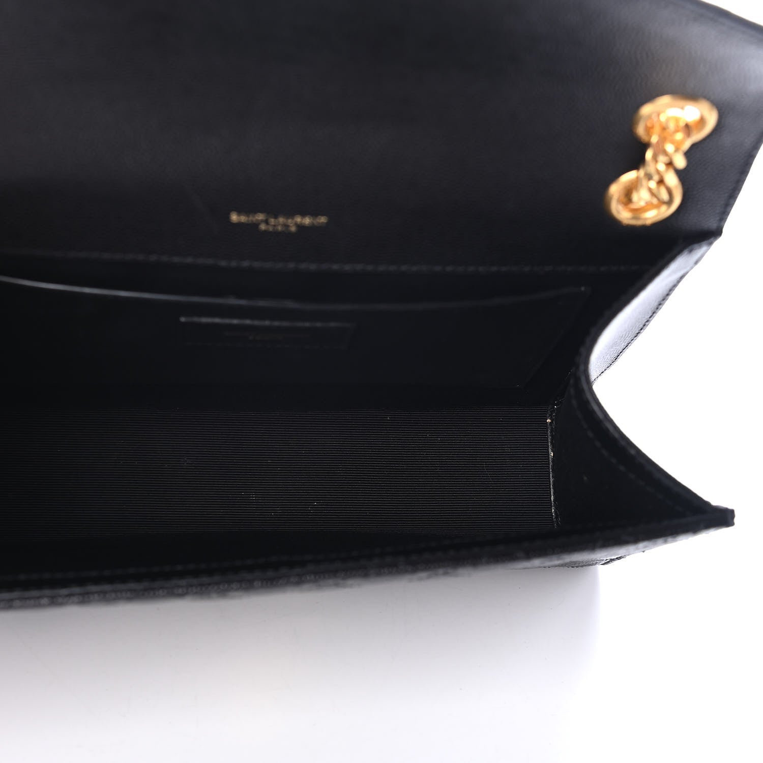 Saint Laurent Grain De Poudre Textured Mixed Matelasse Triquilt Medium Monogram Satchel Black 4 of 4