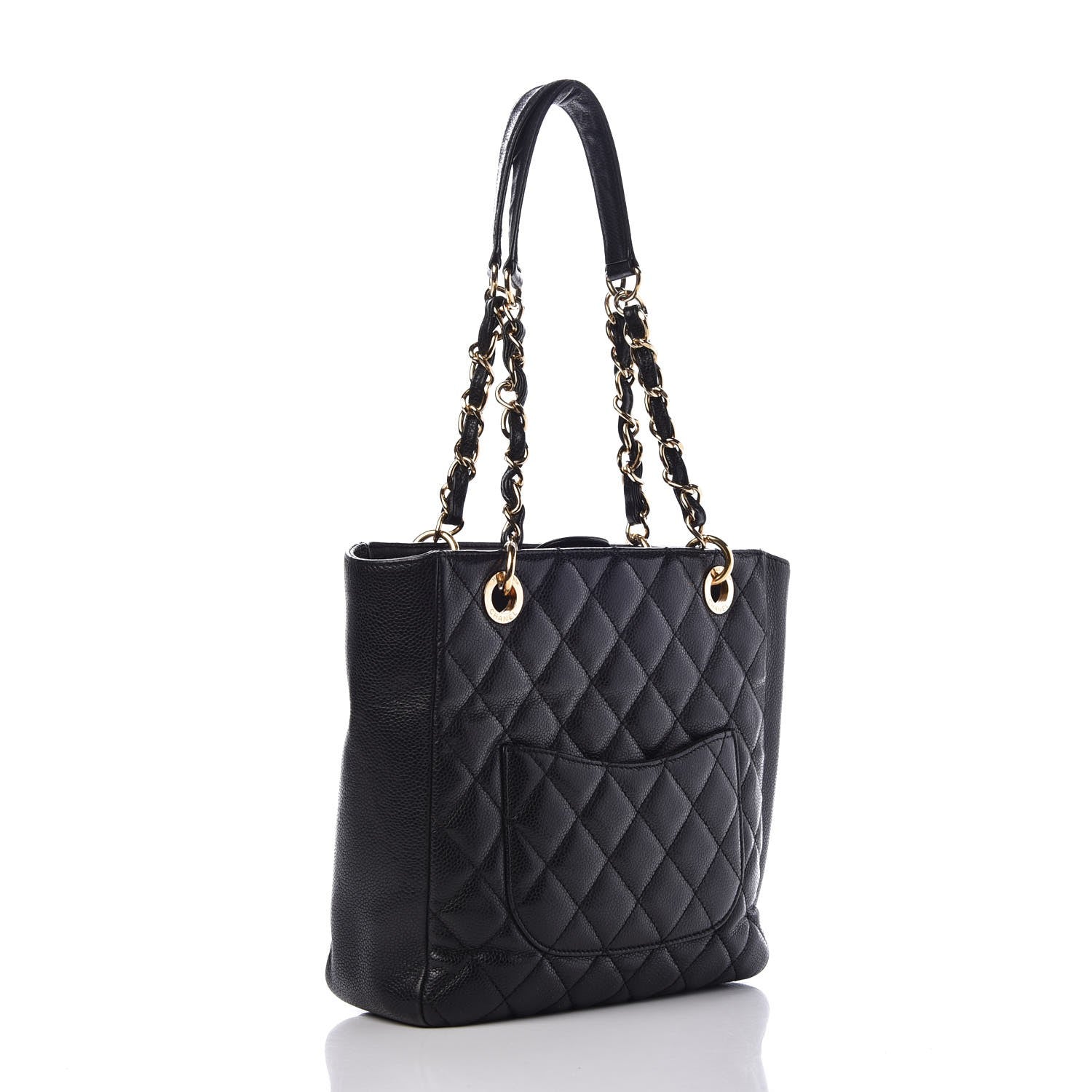 Chanel Caviar Quilted Petit Shopping Tote PST Black 3 of 12