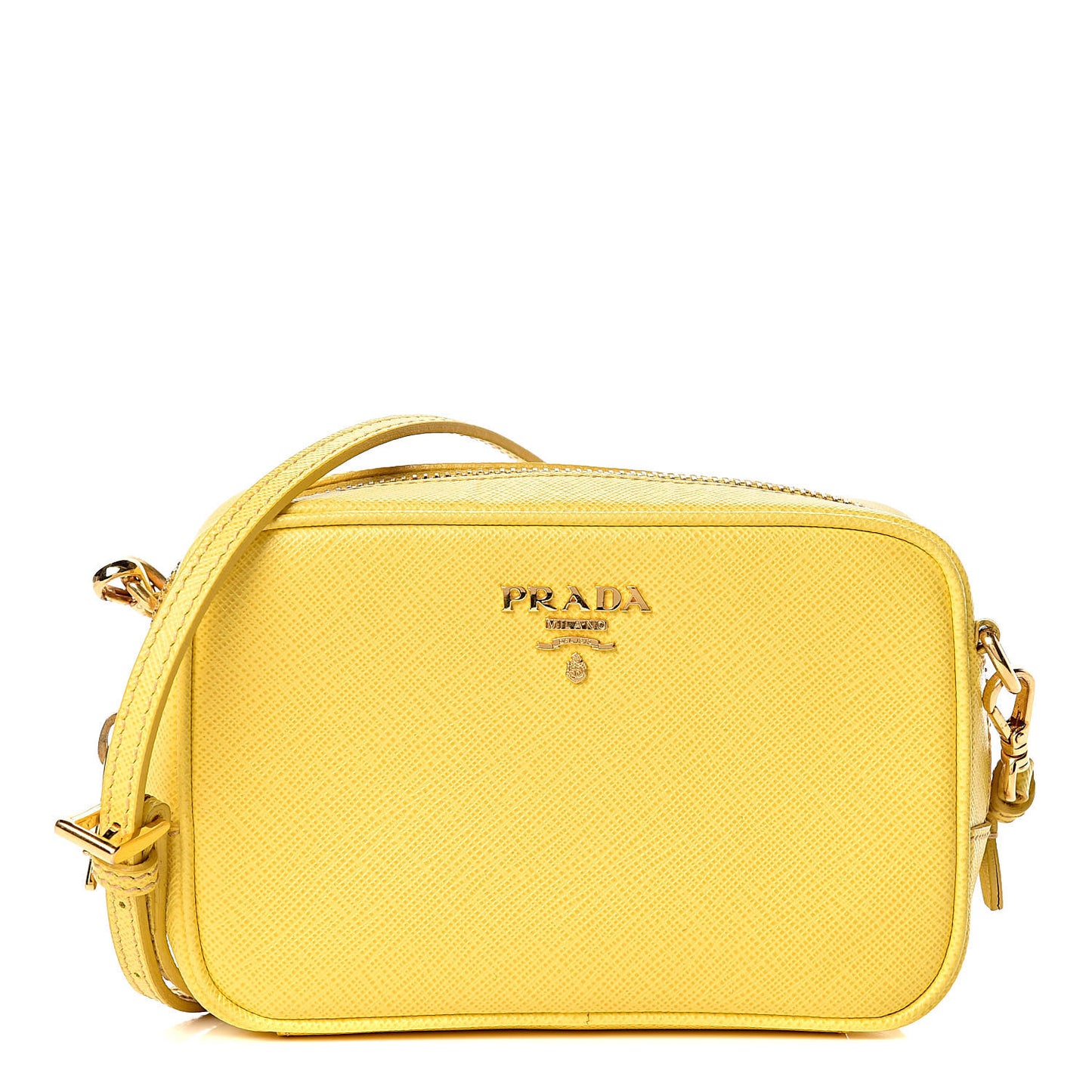Saffiano Mini Camera Crossbody Bag Ocra
