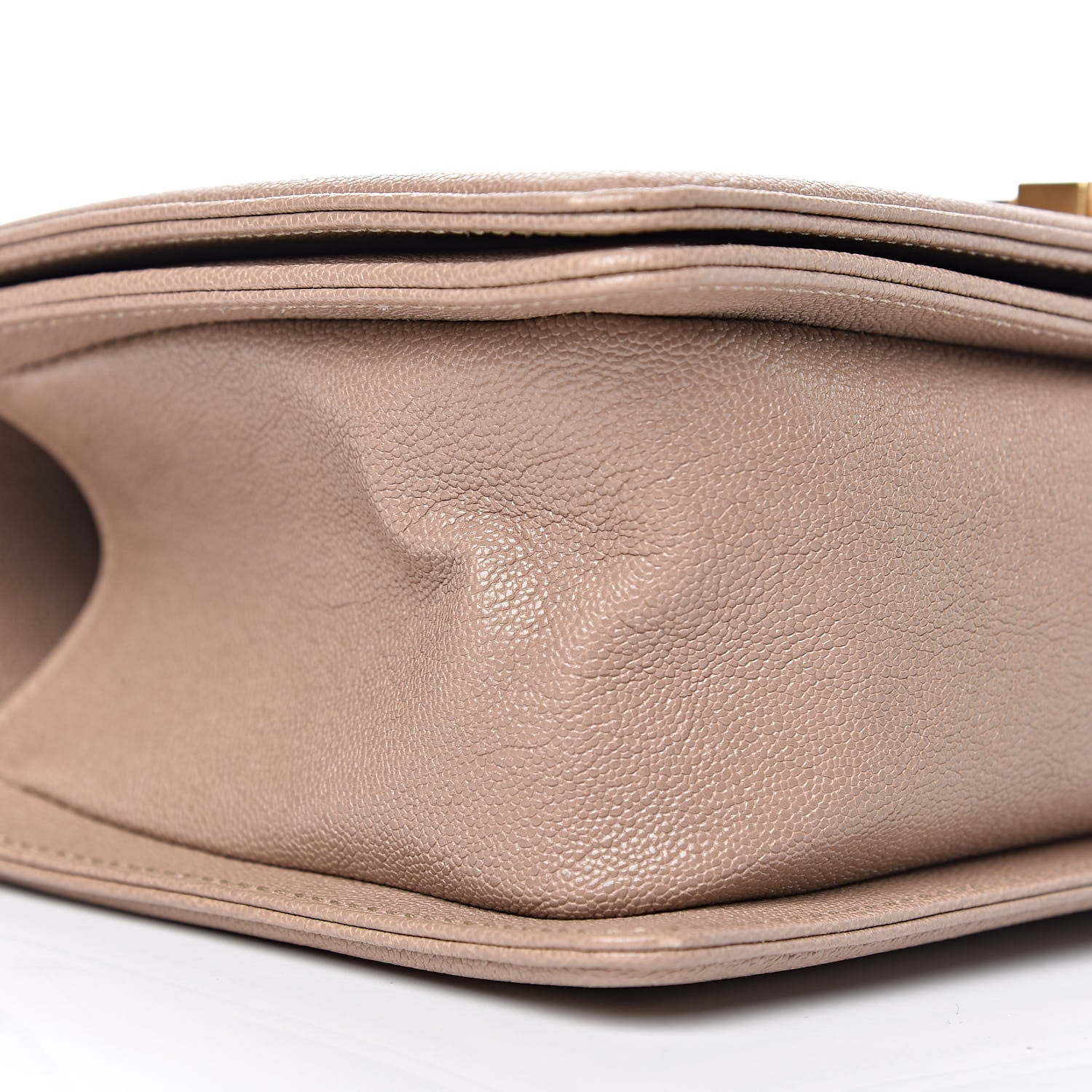 Chanel Caviar Quilted Medium Boy Flap Dark Beige 8 of 9