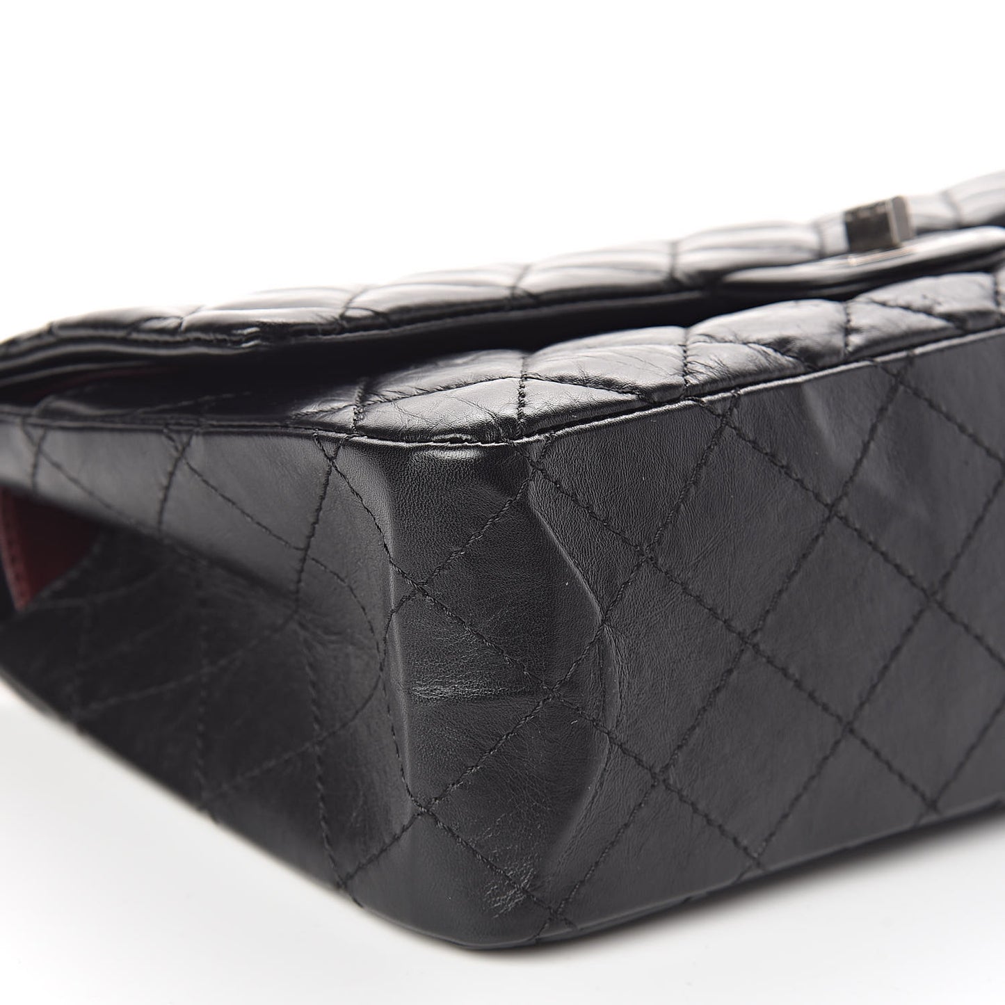 Aged Calfskin Quilted 2.55 Reissue 226 Flap Black
