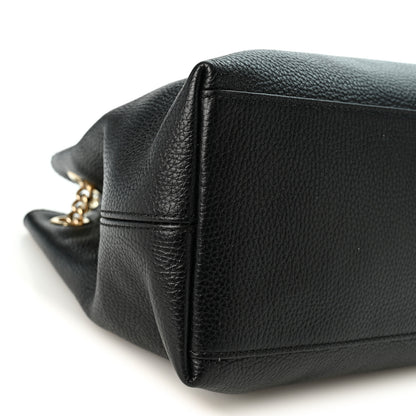 Gucci Pebbled Calfskin Medium Soho Chain Shoulder Bag Black 9 of 10