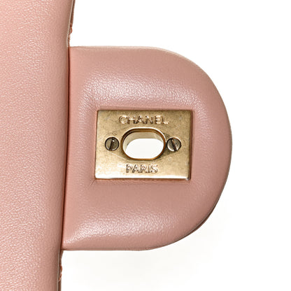 Chanel Lambskin Quilted Mini Rectangular Pearl Crush Flap Light Pink 12 of 13