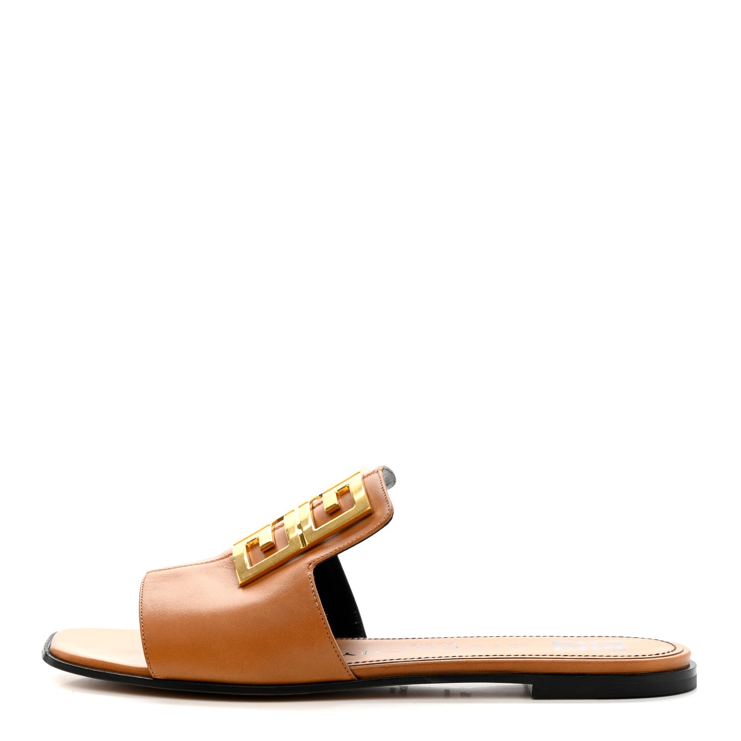 Givenchy Smooth Calfskin 4G Flat Sandals 39.5 Brown 1 of 10