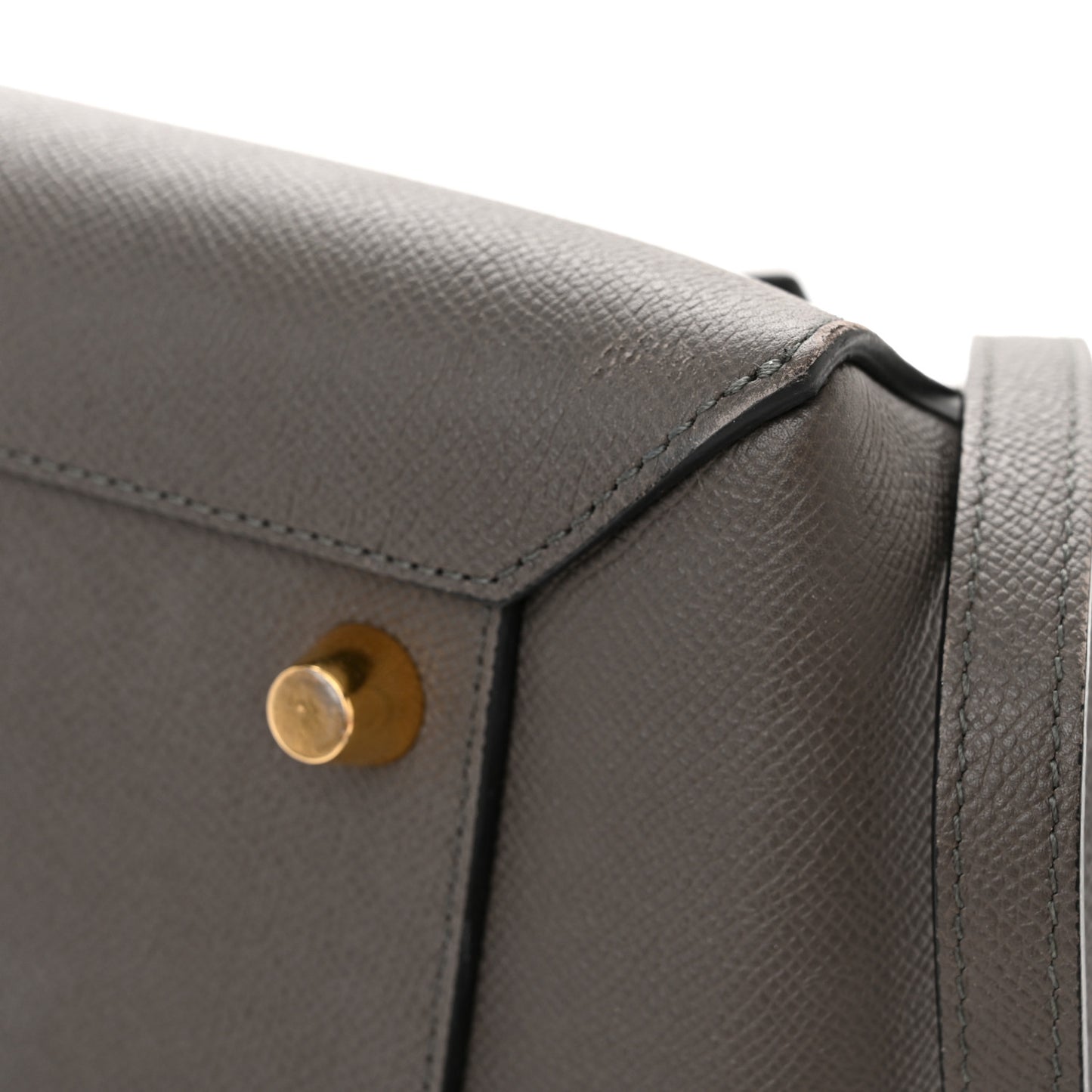 Grained Calfskin Mini Belt Bag Grey