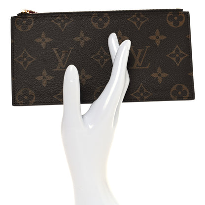 Louis Vuitton Monogram Felicie Chain Wallet Zippered Insert Fuchsia 2 of 6