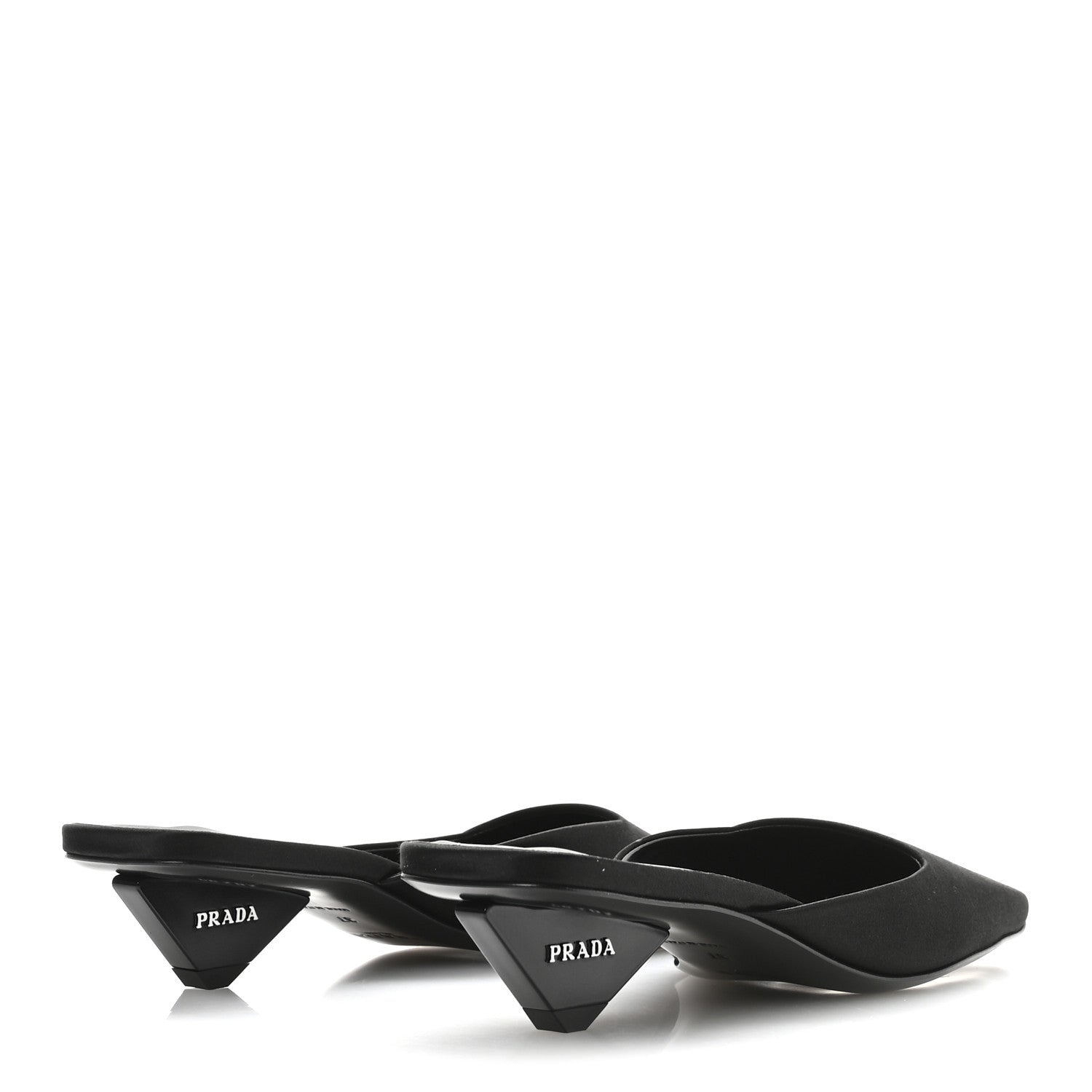 Prada Satin Modellerie Mules 37 Black 5 of 8