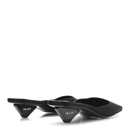 Prada Satin Modellerie Mules 37 Black 5 of 8