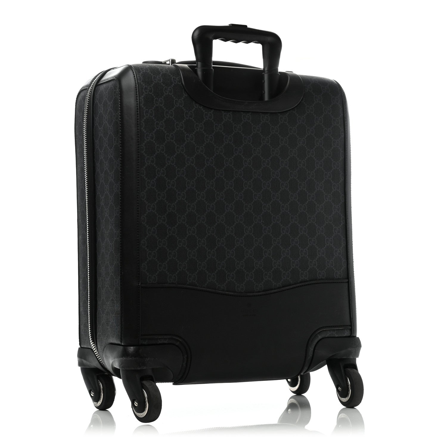 Gucci GG Supreme Monogram Gran Turismo Suitcase Black Grey 2 of 19