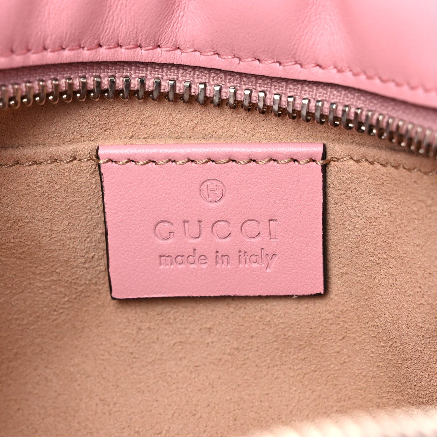 Gucci Calfskin Matelasse Mini GG Marmont Chain Shoulder Bag Wild Rose 6 of 9