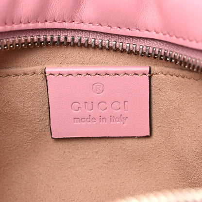 Gucci Calfskin Matelasse Mini GG Marmont Chain Shoulder Bag Wild Rose 6 of 9