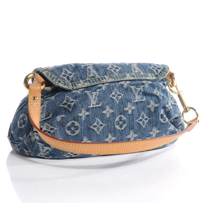 Louis Vuitton Monogram Denim Mini Pleaty Blue 3 of 8