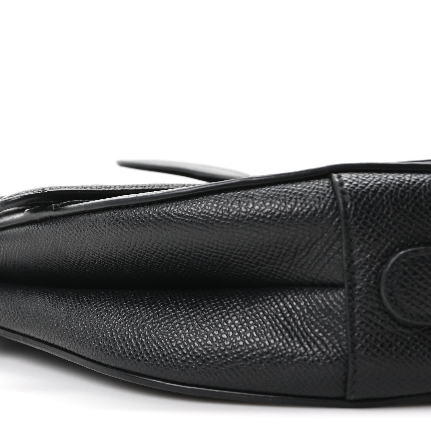 Christian Dior Grained Calfskin Saddle Bag Black 10 of 11