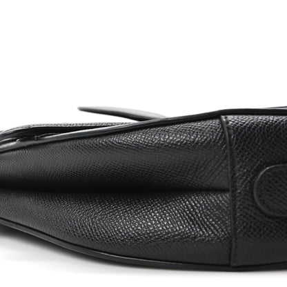 Christian Dior Grained Calfskin Saddle Bag Black 10 of 11