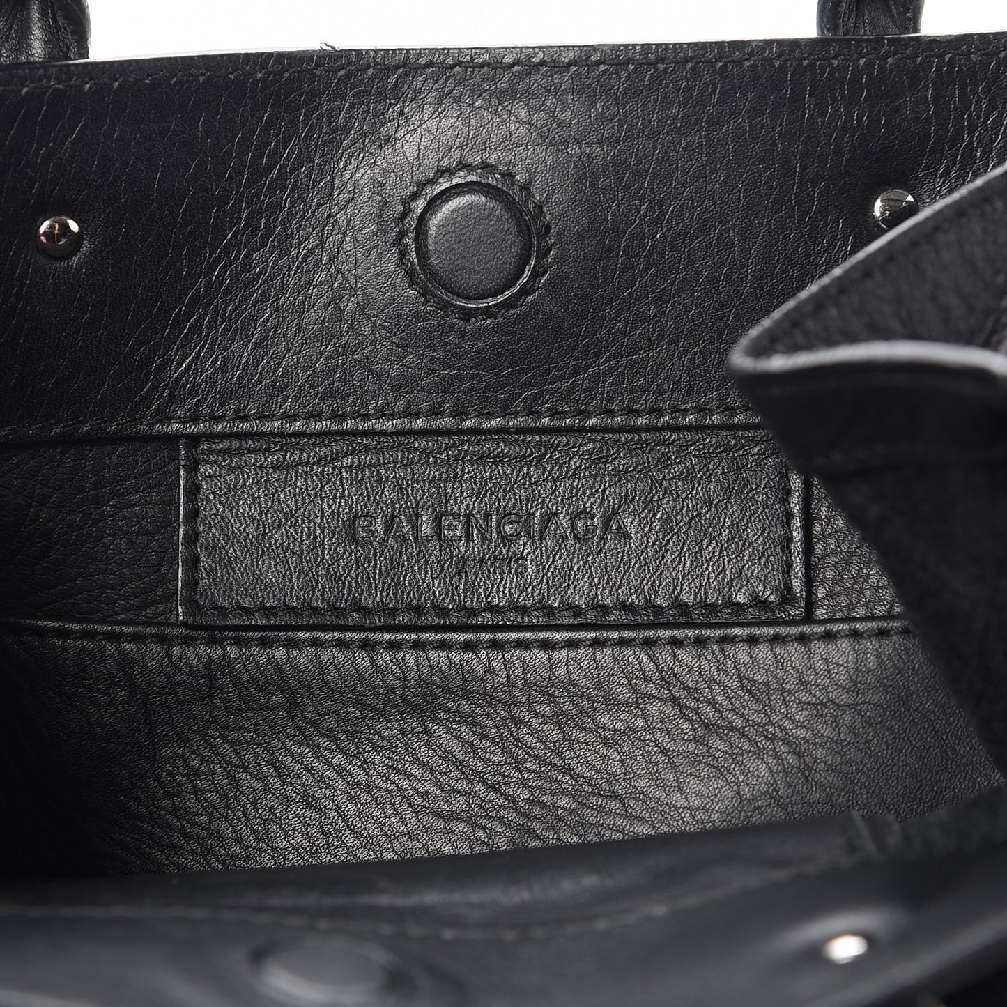 Calfskin Papier Mini A4 Zip Around Tote Black