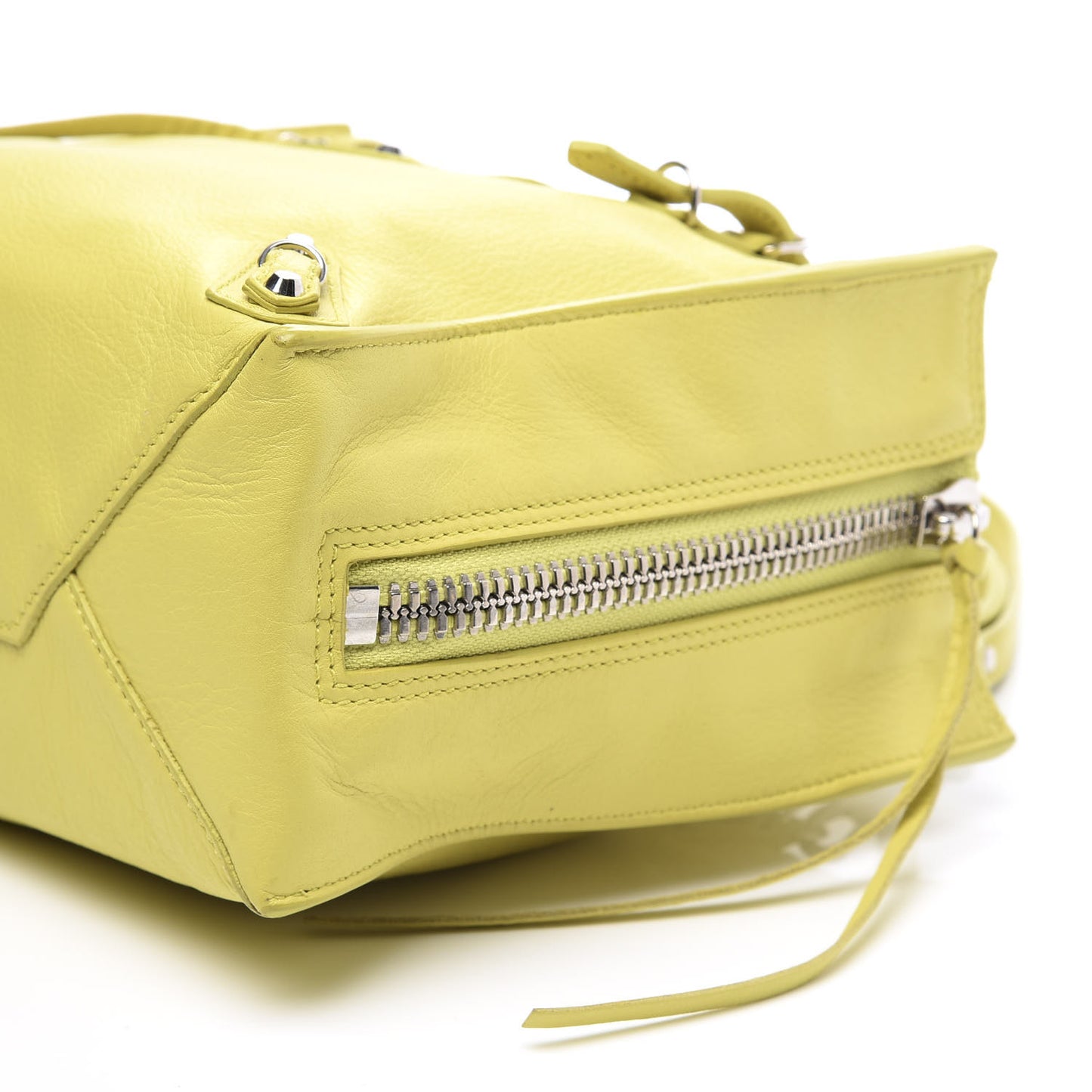 Calfskin Papier Mini A4 Jaune Poussin