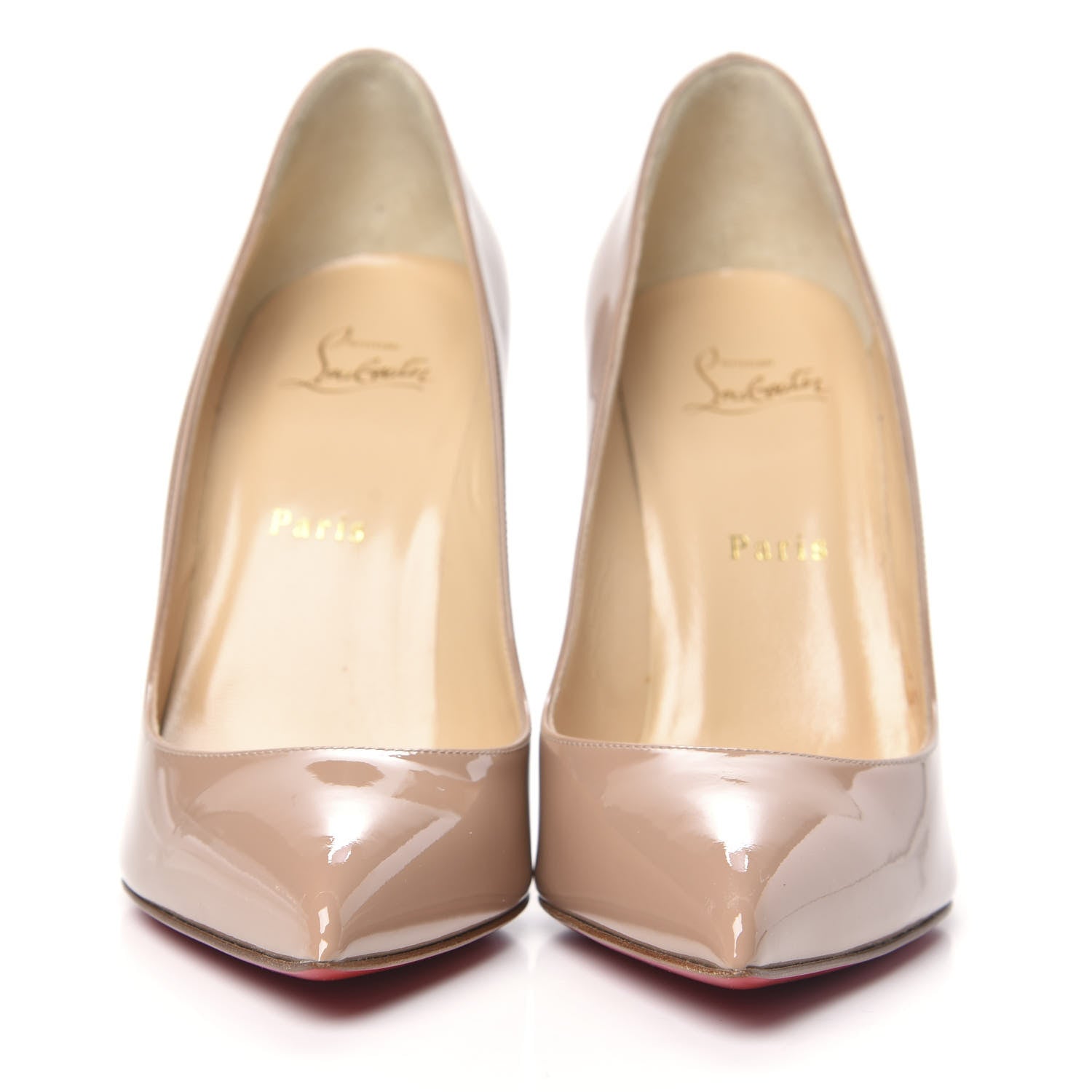 Christian Louboutin Patent Pigalle Follies 100 Pumps 39.5 Nude 2 of 9