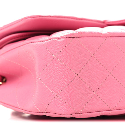 Chanel Caviar Quilted Medium Double Flap Pink 9 of 10
