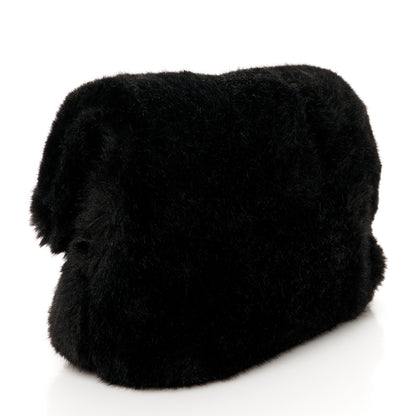 Burberry Faux Fur Pin Clutch Black 3 of 8