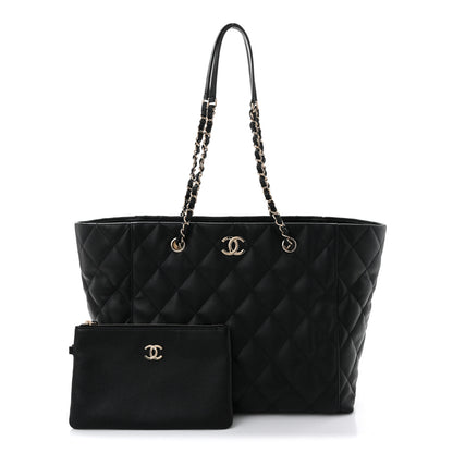 Chanel Caviar Quilted Large Shopping Tote Black 3 of 11