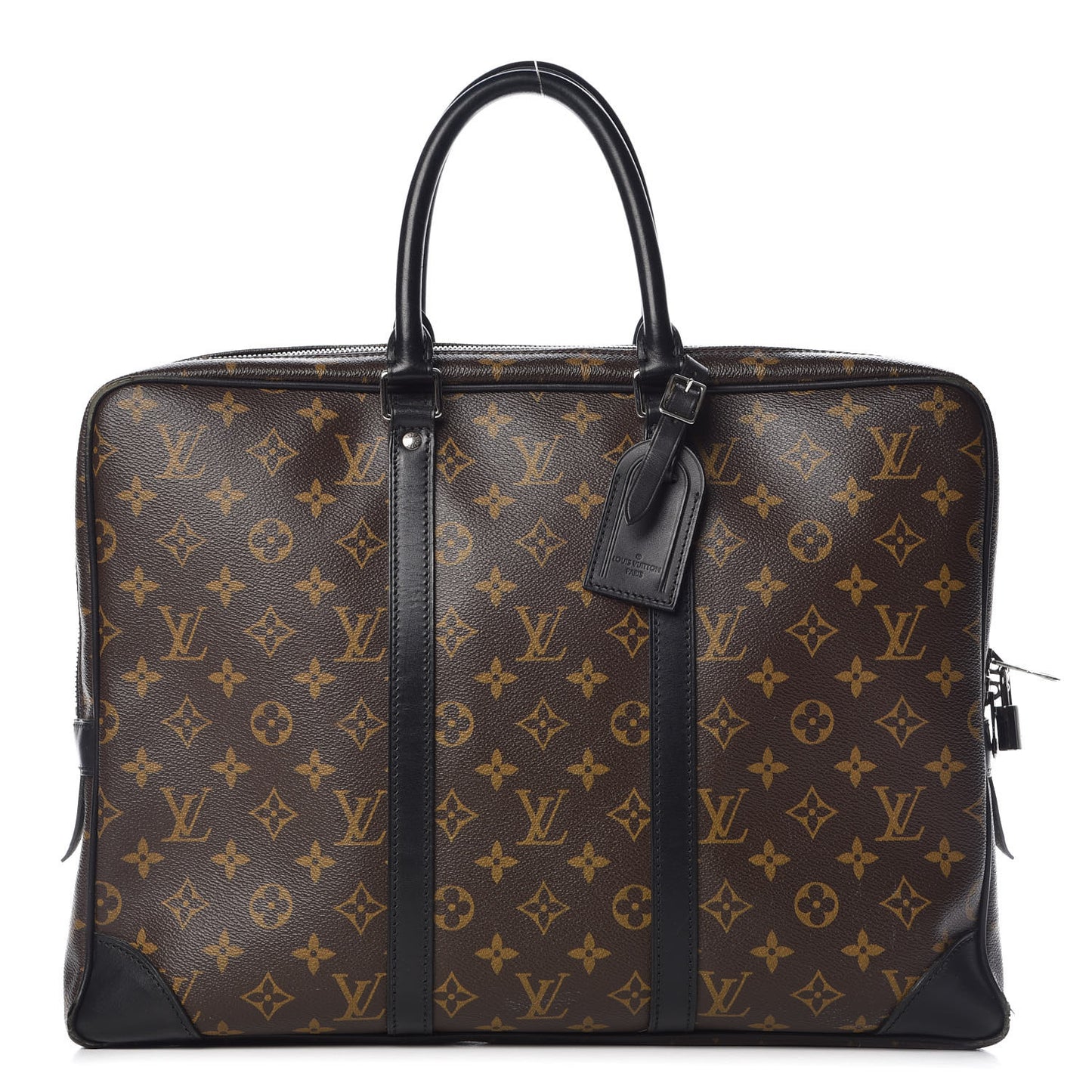 Monogram Macassar Porte Documents Voyage Soft Briefcase