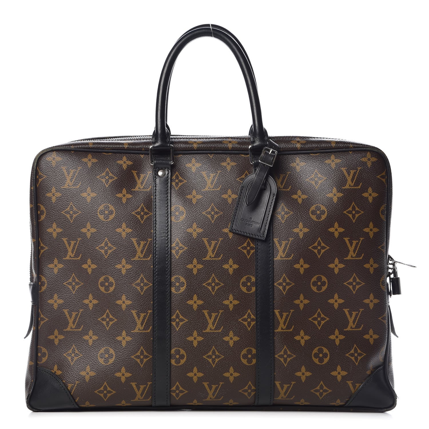Louis Vuitton Monogram Macassar Porte Documents Voyage Soft Briefcase 1 of 10
