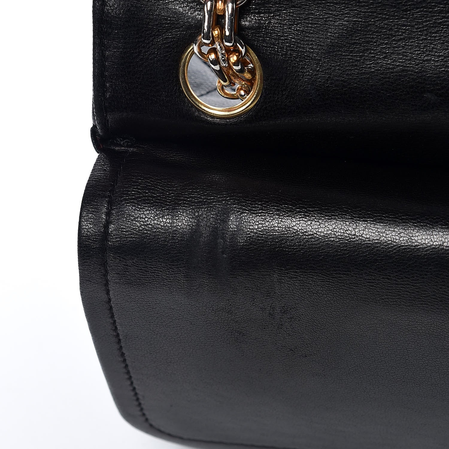 Chanel Lambskin Quilted Medium Double Flap Bijoux Chain Black 10 of 19