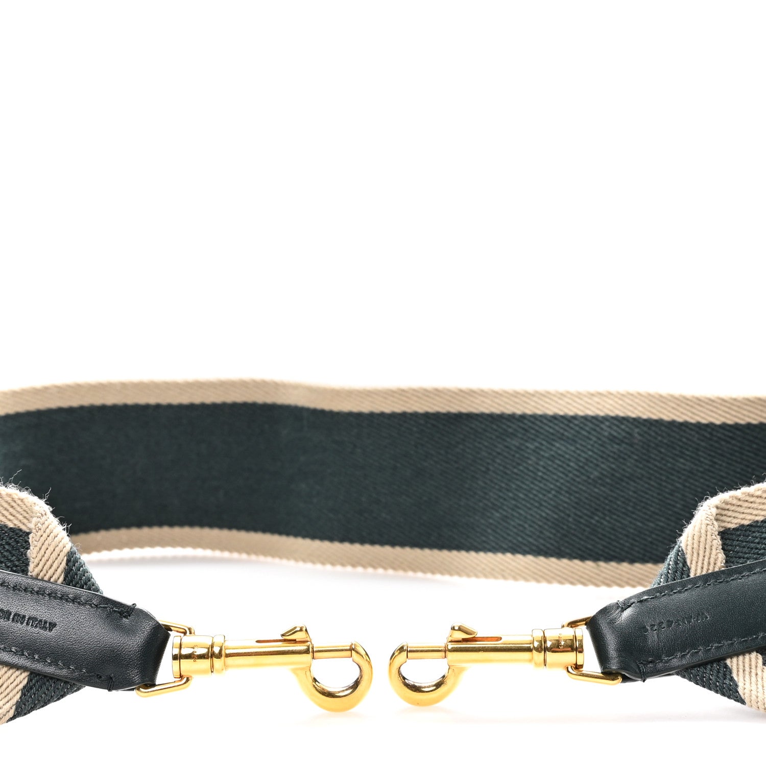 Celine Jacquard Wool Logo Short Strap Green Natural 3 of 4