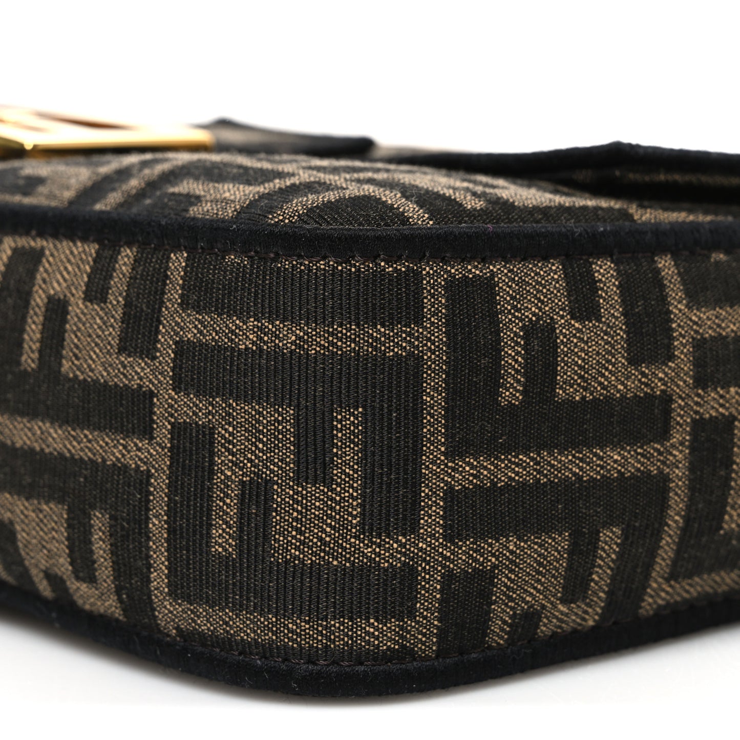 Fabric Jacquard FF 1974 Medium Baguette Tobacco Moro Black