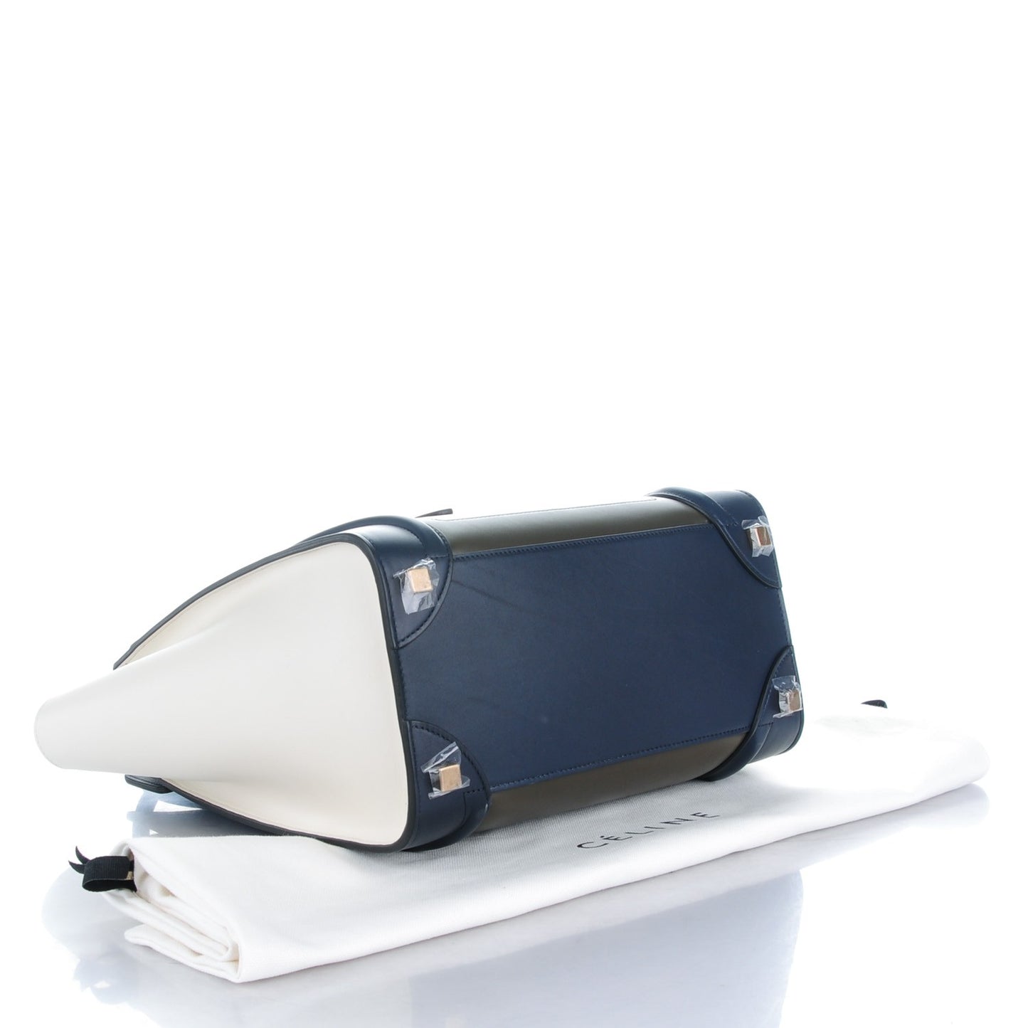 Smooth Calfskin Micro Tri-Color Luggage Natural