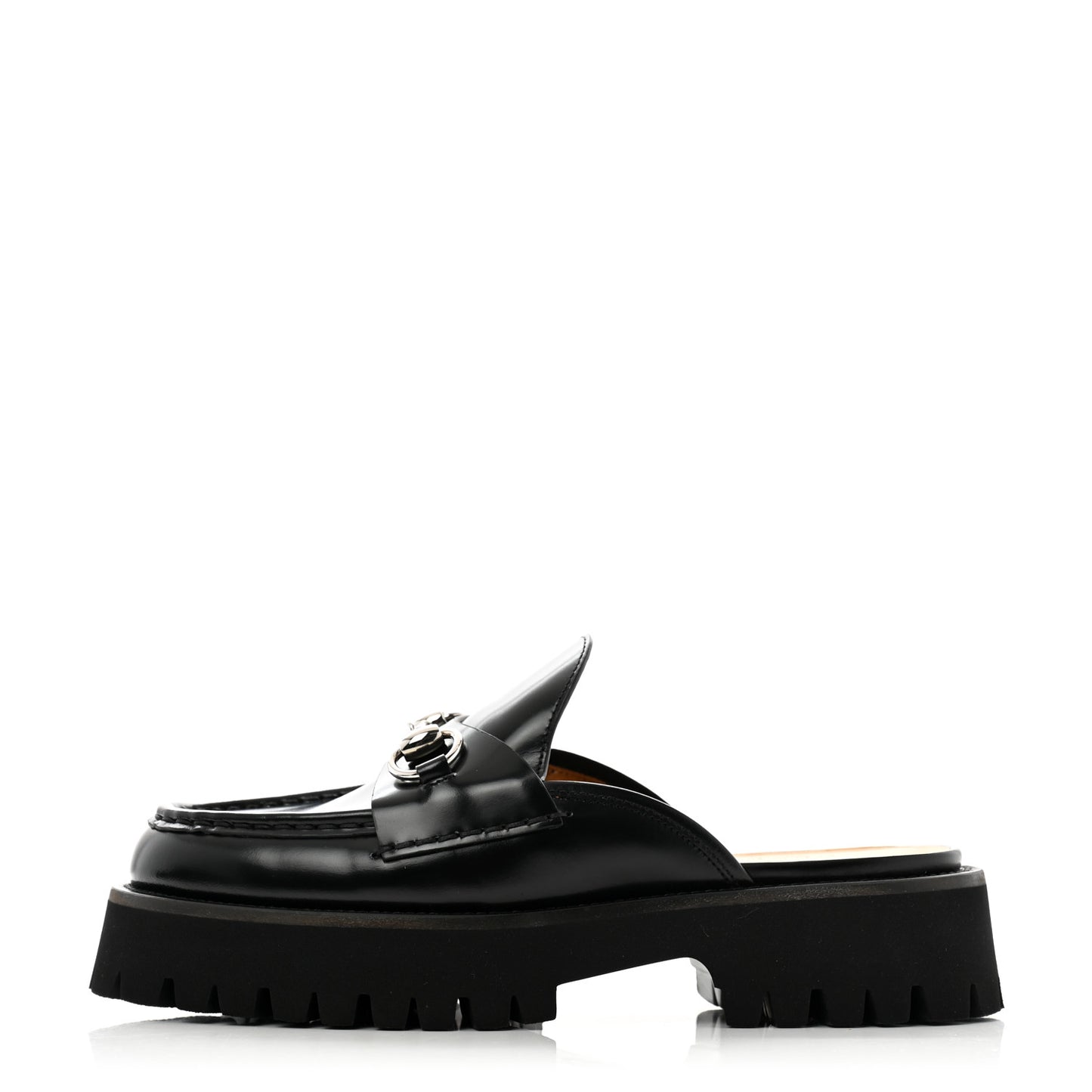 Magnum Calfskin Womens Horsebit Platform Mules 37.5 Black