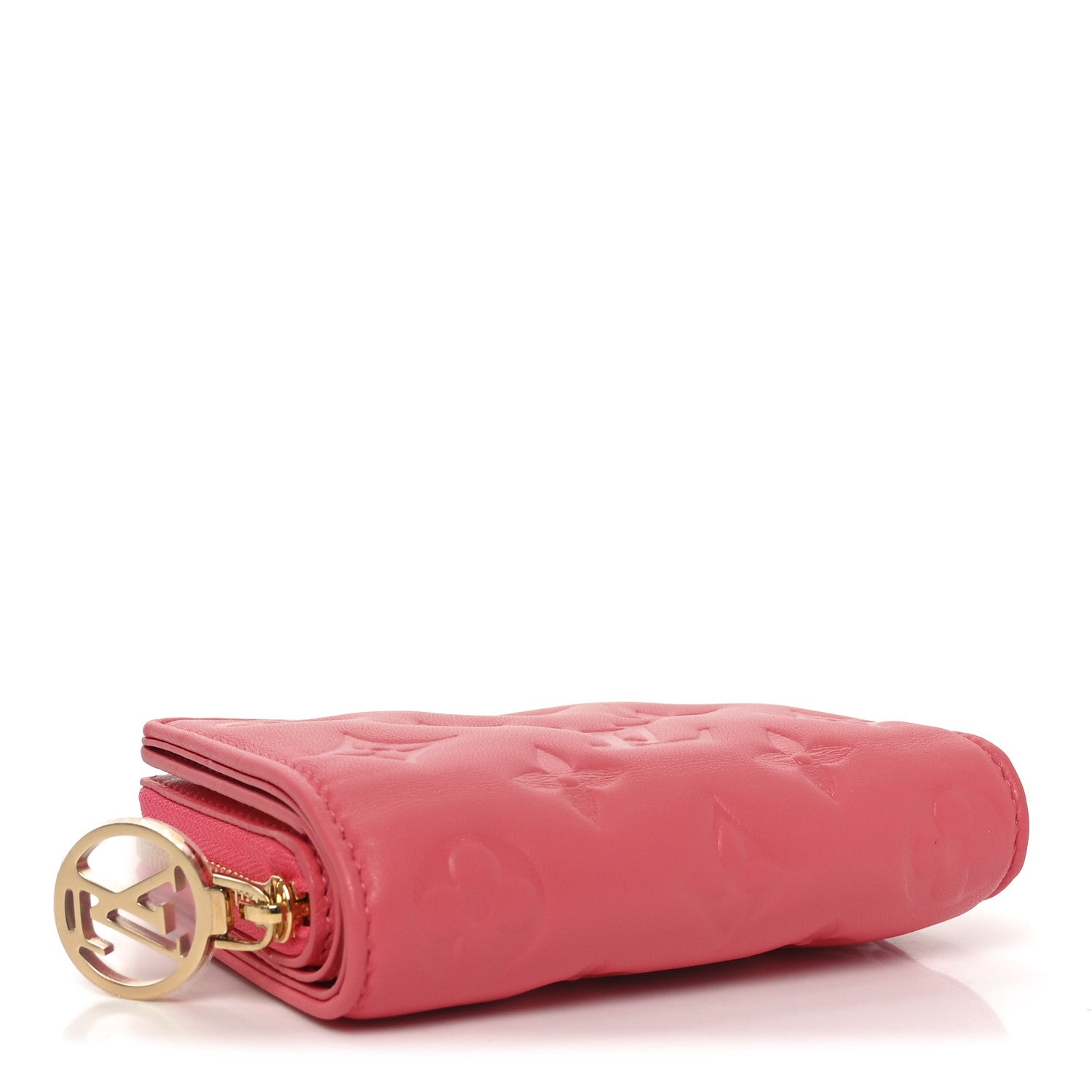 Louis Vuitton Lambskin Embossed Monogram Lou Coussin Wallet Pink 4 of 6