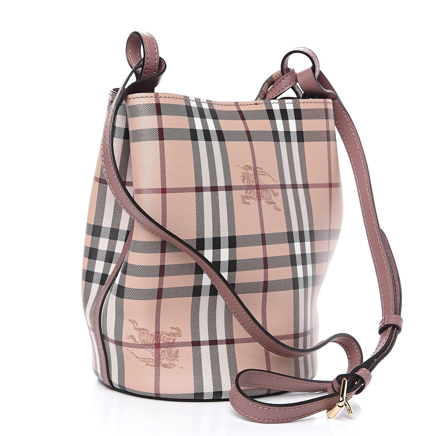 Haymarket Check Colours Small Lorne Bucket Crossbody Light Elderberry