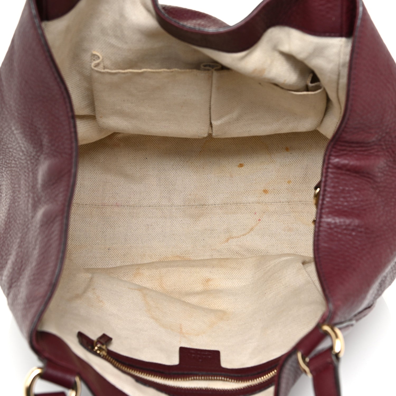 Gucci Pebbled Calfskin Medium Soho Shoulder Bag Bordeaux 5 of 24