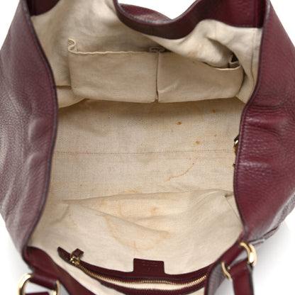 Gucci Pebbled Calfskin Medium Soho Shoulder Bag Bordeaux 5 of 24