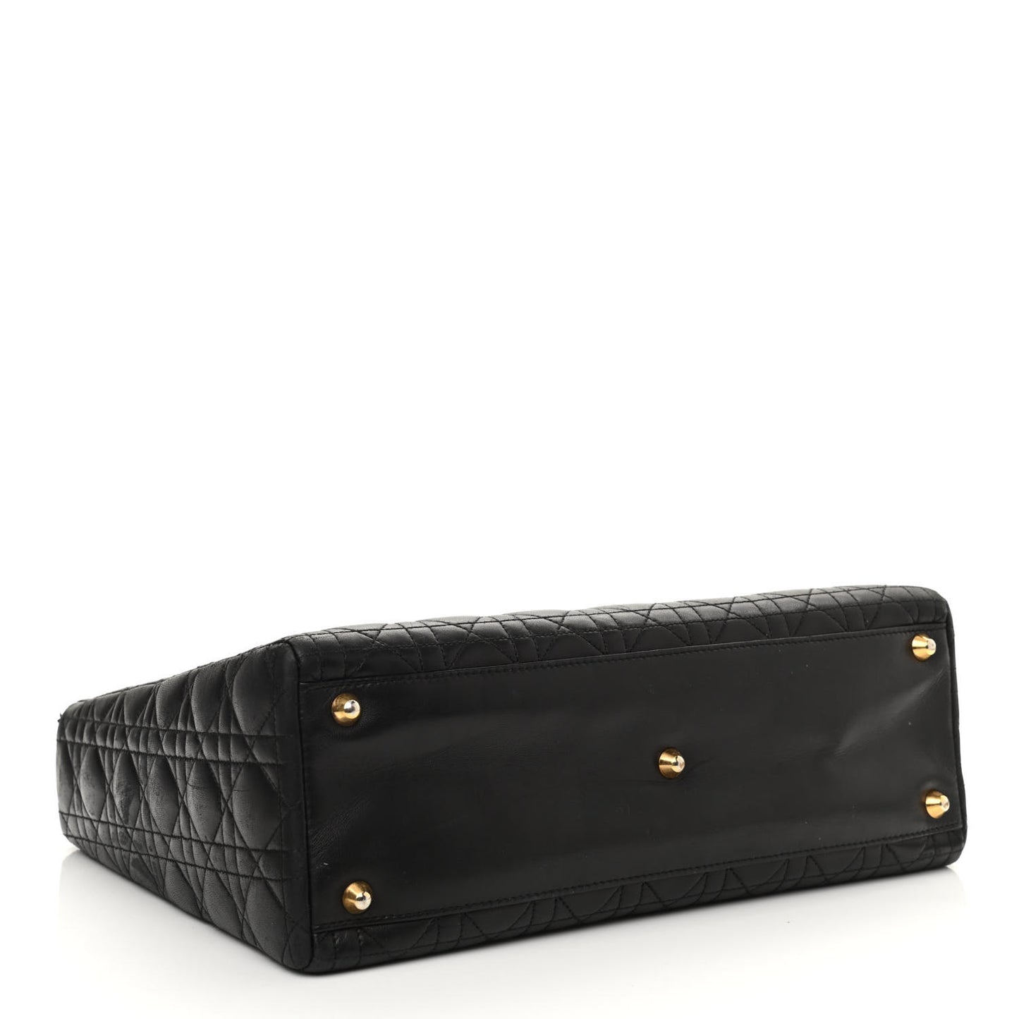 Lambskin Cannage Large Lady Dior Black