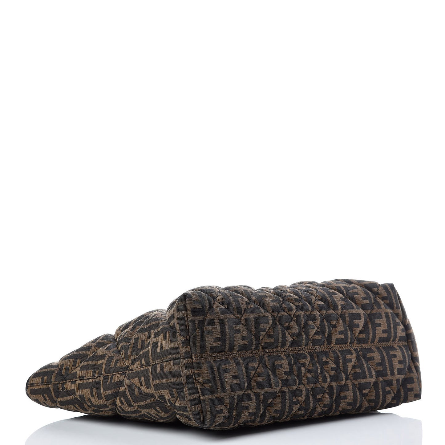 Zucca Quilted Medium Roll Tote Tobacco Black